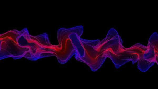 Abstract Digital Wave Smoke Flow — Stock Photo, Image