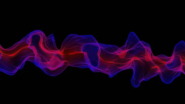 Abstract Digital Wave Smoke Flow — Stock Photo, Image