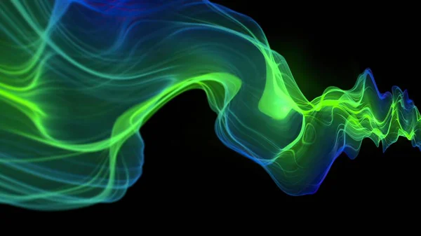 Abstract Digital Wave And Smoke Flow