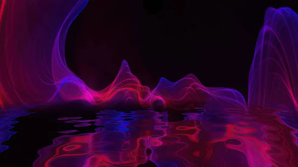 Abstract Digital Wave And Smoke Flow