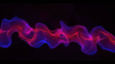 Soyut Dijital Dalga ve Duman Akımı Arkaplanı