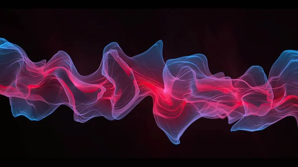 Abstract Digital Wave And Smoke Flow Background