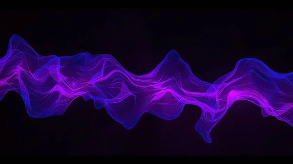 Abstract Digital Wave And Smoke Flow Background