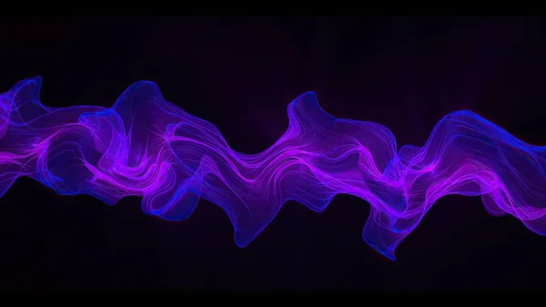 要旨デジタル波と煙の流れ背景 — ストック写真