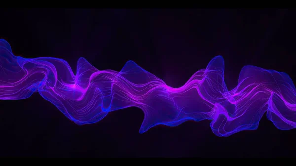 Abstract Digital Wave And Smoke Flow Background