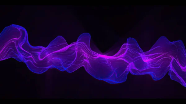 Abstract Digital Wave And Smoke Flow Background