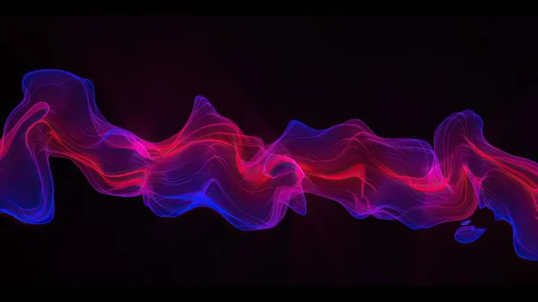 Abstrakter Digitaler Wellen Und Rauchfluss Hintergrund — Stockfoto