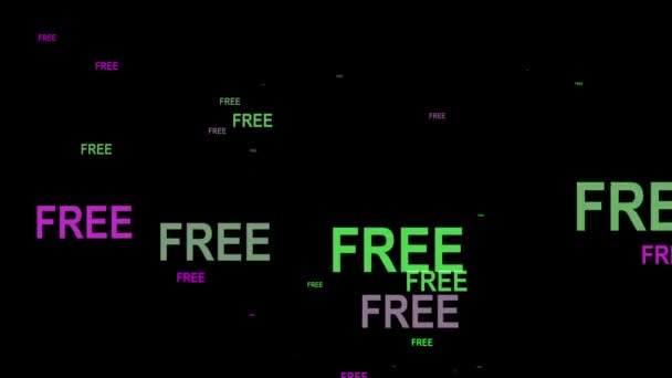 Free text against black  background — Stock Video