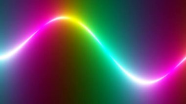 Animasyon Renkli Soyut Gökkuşağı Spektrum Çizgisi
