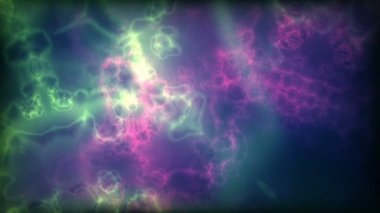 Galaksi Bulutları ve Şimşek Nebulasında Bir Yıldız Alanına Uzay Uçuşu