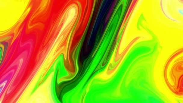 Kolorowe mieszanki farb z gradientowymi żywymi kolorami — Wideo stockowe