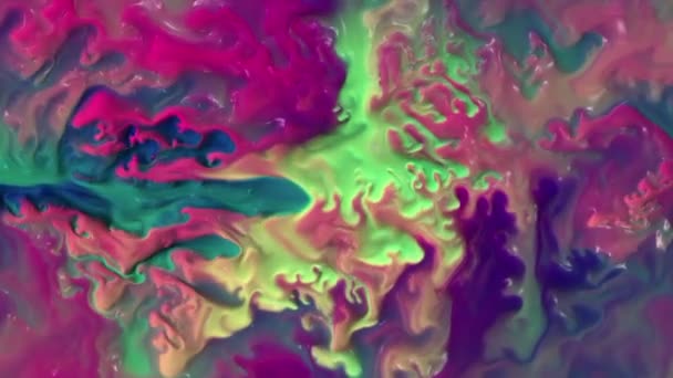 Színes festék keverék gradiens élénk színekkel — Stock videók