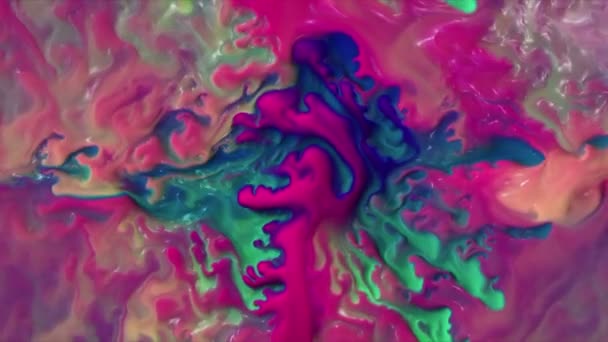 Colorful paint mix with gradient vivid colors — Stock Video