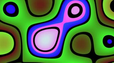 Soyut Psikedelik Canlandırma Hareketi Grafikleri