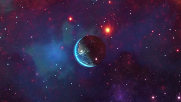 Планету Землю видно з космосу — стокове відео