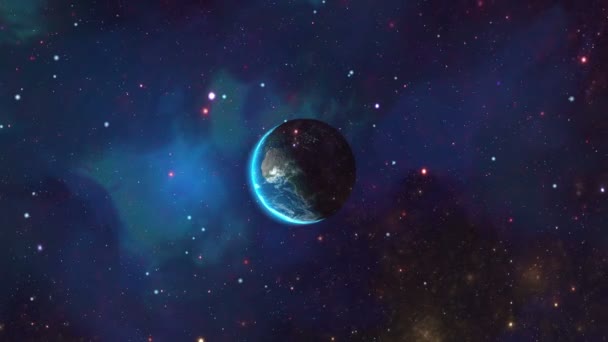 Planeet Aarde gezien vanuit de ruimte — Stockvideo