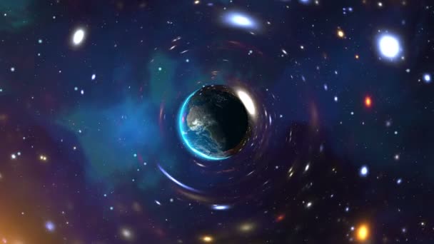A Föld bolygó az űrből nézve — Stock videók