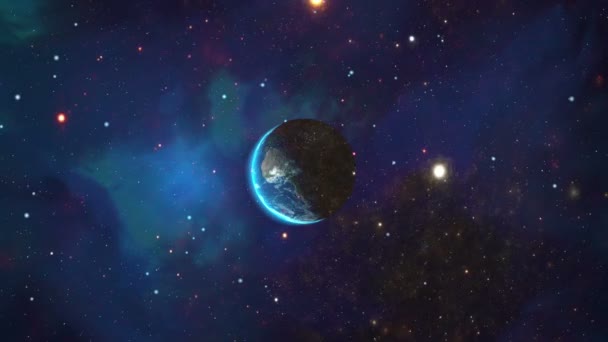 Planeta Země viděna z vesmíru — Stock video