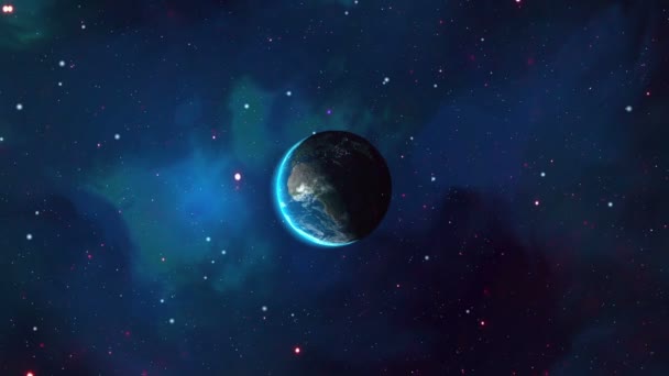 Planeten Jorden Sett från rymden — Stockvideo