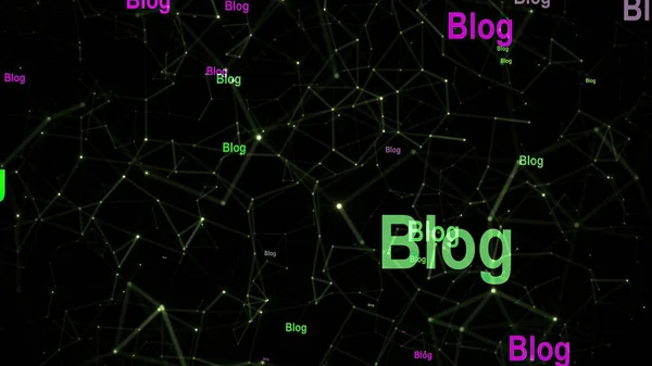 Blogg Text Mot Nätverk Koncept — Stockfoto