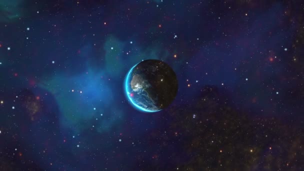 Планета Земля, увиденная из космоса — стоковое видео