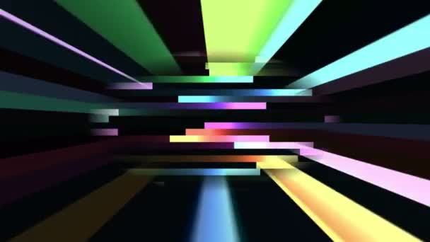 Kolorowe promienie świetlne i piksele — Wideo stockowe