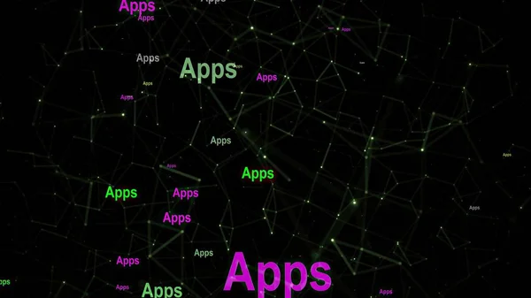 Apps Text Network Background — Stok fotoğraf