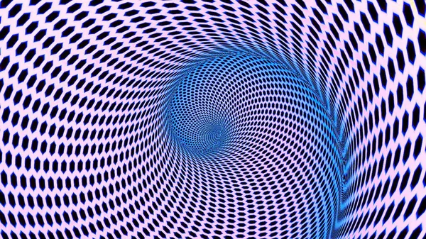 概要催眠ピンクと青のスパイラルトンネル — ストック写真