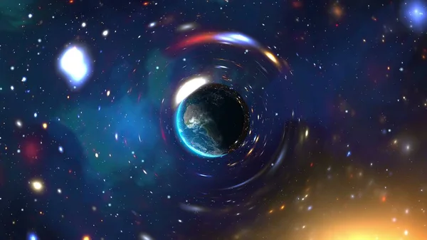 Uzaydan Görünen Dünya Gezegeni — Stok fotoğraf
