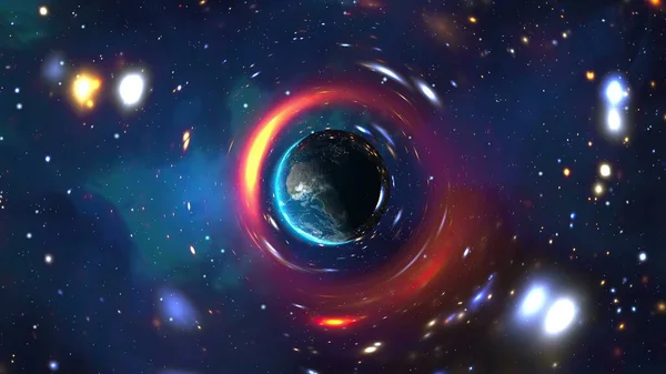 Uzaydan Görünen Dünya Gezegeni — Stok fotoğraf