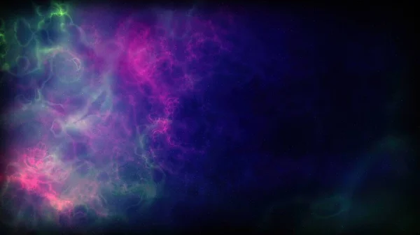 Voo Espacial Para Campo Estelar Nuvens Galáxia Nebulosa Relâmpago — Fotografia de Stock