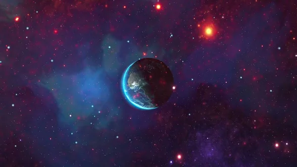 Planeta Pământ Văzută Din Spațiu — Fotografie, imagine de stoc