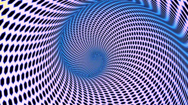 Abstract Hypnotic Pink Blue Spiral Tunnel — Stock Photo, Image
