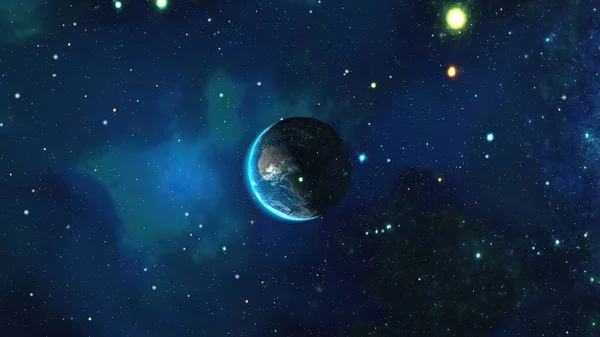 Планета Земля Увиденная Космоса — стоковое фото