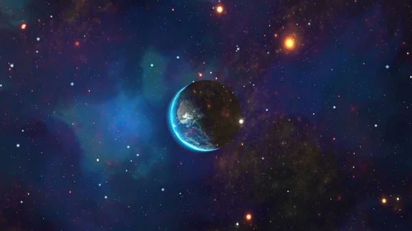 Planet Erde Aus Dem All Gesehen — Stockfoto