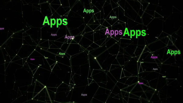 Apps Text Network Background — Stok fotoğraf