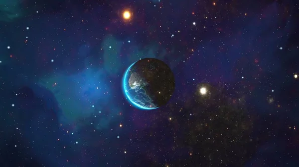 Planet Erde Aus Dem All Gesehen — Stockfoto