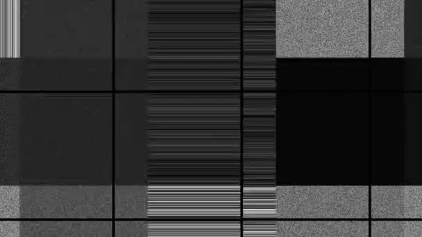 Conceito de grade de ruído e pixels — Vídeo de Stock