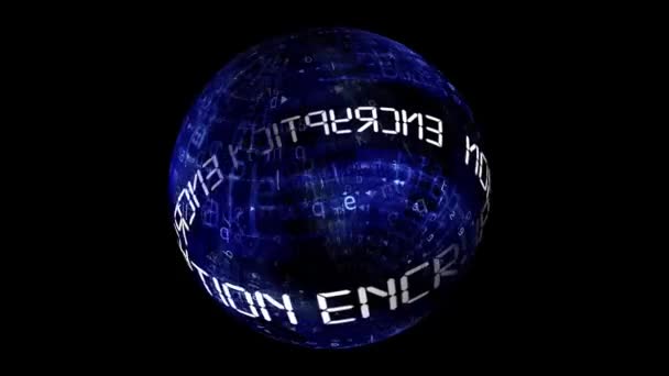 旋转球体的加密概念 — 图库视频影像