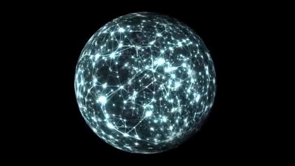 Abstract Plexus Technology Science privind conceptul sferei rotative — Videoclip de stoc
