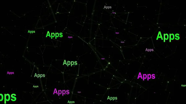 Apps Text Network Background — Stok fotoğraf