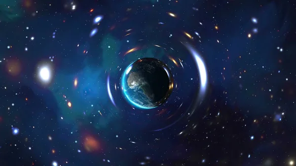 Planet Erde Aus Dem All Gesehen — Stockfoto