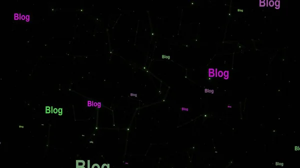 ブログ ネットワークの概念に対するテキスト — ストック写真