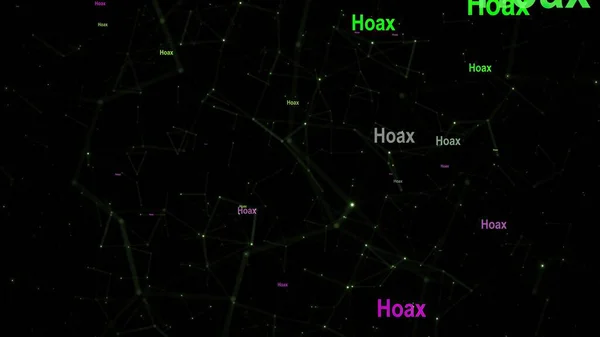 ネットワーク背景に対するHoaxテキスト — ストック写真