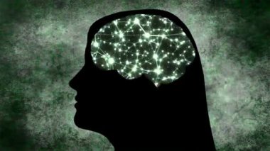 Nöronların Beyin Bağlantılarıyla Kadın Siluetinin Portresi