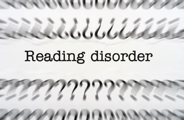 Reading disorder — Stock Photo, Image