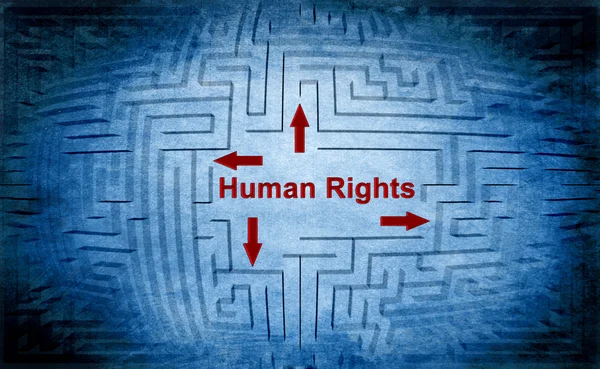 인권 미로 개념 — 스톡 사진
