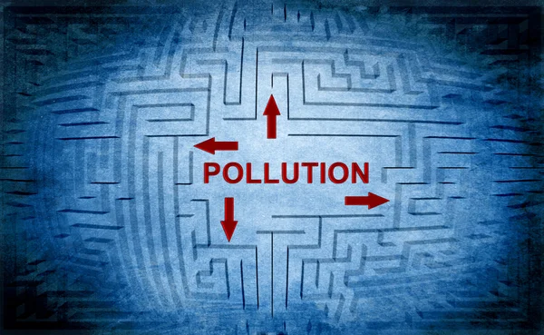 Concepto de laberinto de contaminación —  Fotos de Stock