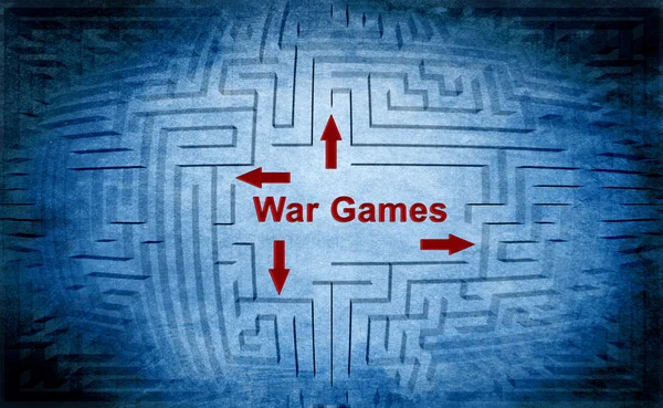 War spel labyrint koncept — Stockfoto