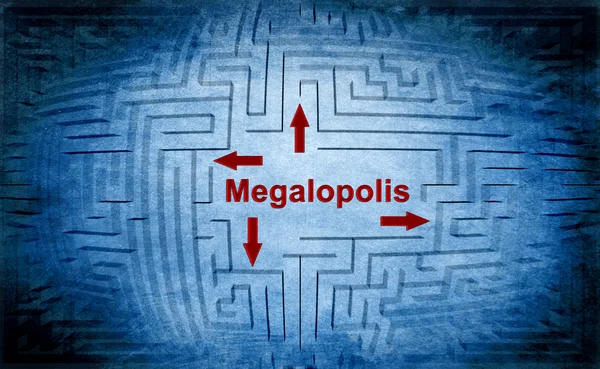 Megalopolis labirent kavramı — Stok fotoğraf